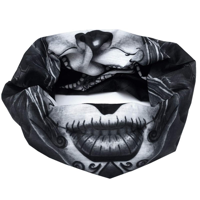 TERNNK Seamless Neck Gaiter Shield Scarf Bandana Face Mask (Black) - Image 3